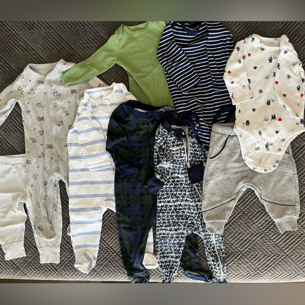 Bundle of (9 items) boy clothes 6-9 months